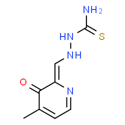ChemSpider 2D Image | 2-[(Z)-(4-Methyl-3-oxo-2(3H)-pyridinylidene)methyl]hydrazinecarbothioamide | C8H10N4OS