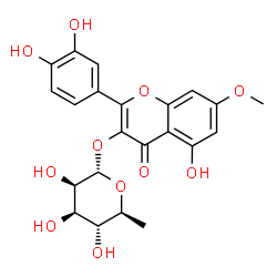 ChemSpider 2D Image | 7-O-Methoxyquercetrin | C22H22O11