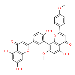 ChemSpider 2D Image | 7",4"'-dimethoxy-amentoflavone | C32H22O10