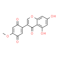 ChemSpider 2D Image | 2-(5,7-Dihydroxy-4-oxo-4H-chromen-3-yl)-5-methoxy-1,4-benzoquinone | C16H10O7