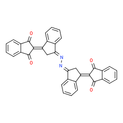 ChemSpider 2D Image | 2,2'-{(1E,2E)-1,2-Hydrazinediylidenebis[(3E)-1H-indene-3,1(2H)-diylidene]}bis(1H-indene-1,3(2H)-dione) | C36H20N2O4