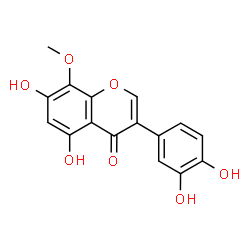ChemSpider 2D Image | 3',4',5,7-Tetrahydroxy-8-methoxyisoflavone | C16H12O7