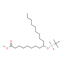 ChemSpider 2D Image | Methyl 9-{[dimethyl(2-methyl-2-propanyl)silyl]oxy}octadecanoate | C25H52O3Si