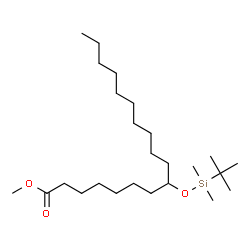 ChemSpider 2D Image | Methyl 8-{[dimethyl(2-methyl-2-propanyl)silyl]oxy}octadecanoate | C25H52O3Si