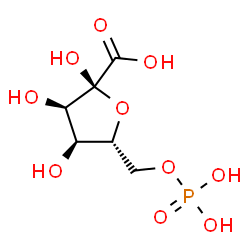 ChemSpider 2D Image | 6-O-Phosphono-alpha-D-psicofuranosonic acid | C6H11O10P