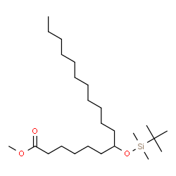 ChemSpider 2D Image | Methyl 7-{[dimethyl(2-methyl-2-propanyl)silyl]oxy}octadecanoate | C25H52O3Si