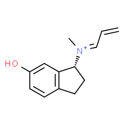 ChemSpider 2D Image | (1E)-N-[(1R)-6-Hydroxy-2,3-dihydro-1H-inden-1-yl]-N-methyl-2-propen-1-iminium | C13H16NO