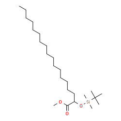ChemSpider 2D Image | Methyl 2-{[dimethyl(2-methyl-2-propanyl)silyl]oxy}octadecanoate | C25H52O3Si