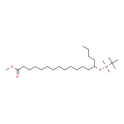 ChemSpider 2D Image | Methyl 14-{[dimethyl(2-methyl-2-propanyl)silyl]oxy}octadecanoate | C25H52O3Si