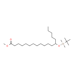 ChemSpider 2D Image | Methyl 13-{[dimethyl(2-methyl-2-propanyl)silyl]oxy}octadecanoate | C25H52O3Si
