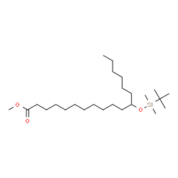 ChemSpider 2D Image | Methyl 12-{[dimethyl(2-methyl-2-propanyl)silyl]oxy}octadecanoate | C25H52O3Si