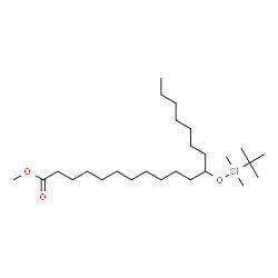 ChemSpider 2D Image | Methyl 12-{[dimethyl(2-methyl-2-propanyl)silyl]oxy}nonadecanoate | C26H54O3Si