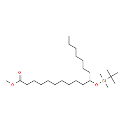 ChemSpider 2D Image | Methyl 11-{[dimethyl(2-methyl-2-propanyl)silyl]oxy}octadecanoate | C25H52O3Si