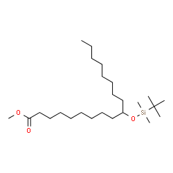 ChemSpider 2D Image | Methyl 10-{[dimethyl(2-methyl-2-propanyl)silyl]oxy}octadecanoate | C25H52O3Si