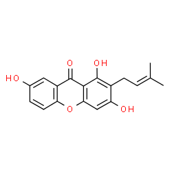 ChemSpider 2D Image | 1,3,7-Trihydroxy-2-prenylxanthone | C18H16O5