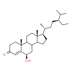 ChemSpider 2D Image | (6beta,8xi,9xi,14xi,24S)-6-Hydroxystigmast-4-en-3-one | C29H48O2
