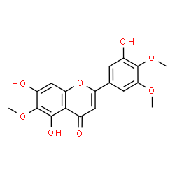 ChemSpider 2D Image | 5,7,3'-Trihydroxy-6,4',5'-trimethoxyflavone | C18H16O8