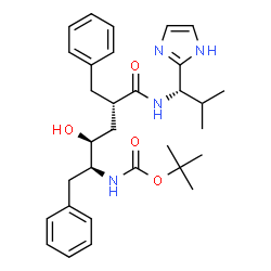 ChemSpider 2D Image | (2r,4s,5s,1's)-2-phenylmethyl-4-hydroxy-5-(tert-butoxycarbonyl)amino-6-phenyl hexanoyl-n-(1'-imidazo-2-yl)-2'-methylpropanamide | C31H42N4O4