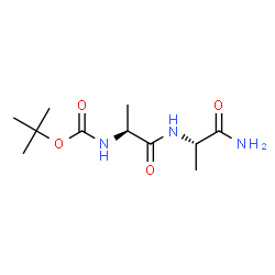 ChemSpider 2D Image | N-{[(2-Methyl-2-propanyl)oxy]carbonyl}-L-alanyl-L-alaninamide | C11H21N3O4