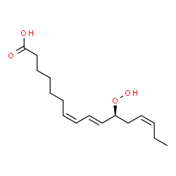 ChemSpider 2D Image | (7Z,9E,11S,13Z)-11-Hydroperoxy-7,9,13-hexadecatrienoic acid | C16H26O4
