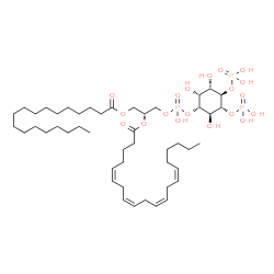 ChemSpider 2D Image | 1-Stearoyl-2-arachidonoyl-sn-glycero-3-phosphoinositol-4,5-bisphosphate | C47H85O19P3