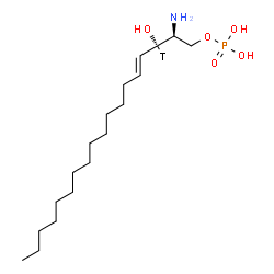 ChemSpider 2D Image | (2S,3S,4E)-2-Amino-3-hydroxy(3-~3~H)-4-octadecen-1-yl dihydrogen phosphate | C18H37TNO5P