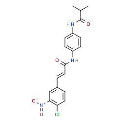 ChemSpider 2D Image | (2E)-3-(4-Chloro-3-nitrophenyl)-N-[4-(isobutyrylamino)phenyl]acrylamide | C19H18ClN3O4