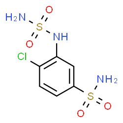 ChemSpider 2D Image | 4-Chloro-3-(sulfamoylamino)benzenesulfonamide | C6H8ClN3O4S2