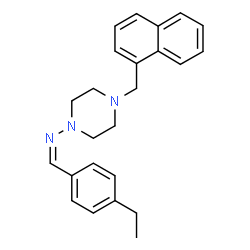 ChemSpider 2D Image | (Z)-1-(4-Ethylphenyl)-N-[4-(1-naphthylmethyl)-1-piperazinyl]methanimine | C24H27N3