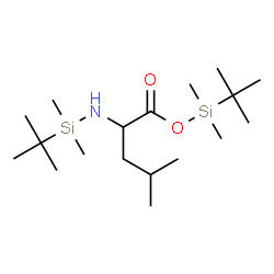 ChemSpider 2D Image | Dimethyl(2-methyl-2-propanyl)silyl N-[dimethyl(2-methyl-2-propanyl)silyl]leucinate | C18H41NO2Si2