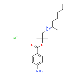 ChemSpider 2D Image | N-{2-[(4-Aminobenzoyl)oxy]-2-methylpropyl}-2-heptanaminium chloride | C18H31ClN2O2