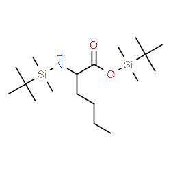 ChemSpider 2D Image | Dimethyl(2-methyl-2-propanyl)silyl N-[dimethyl(2-methyl-2-propanyl)silyl]norleucinate | C18H41NO2Si2