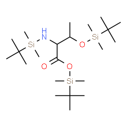 ChemSpider 2D Image | Dimethyl(2-methyl-2-propanyl)silyl N,O-bis[dimethyl(2-methyl-2-propanyl)silyl]threoninate | C22H51NO3Si3