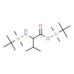 ChemSpider 2D Image | Dimethyl(2-methyl-2-propanyl)silyl N-[dimethyl(2-methyl-2-propanyl)silyl]valinate | C17H39NO2Si2