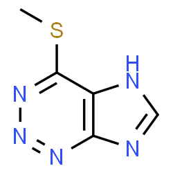 ChemSpider 2D Image | 4-(methylthio)-7H-imidazo[4,5-d][1,2,3]triazine | C5H5N5S
