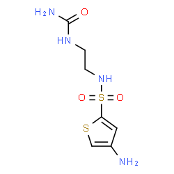 ChemSpider 2D Image | 4-Amino-N-[2-(carbamoylamino)ethyl]-2-thiophenesulfonamide | C7H12N4O3S2