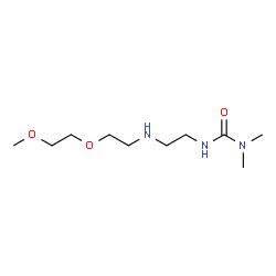 ChemSpider 2D Image | 3-(2-{[2-(2-Methoxyethoxy)ethyl]amino}ethyl)-1,1-dimethylurea | C10H23N3O3