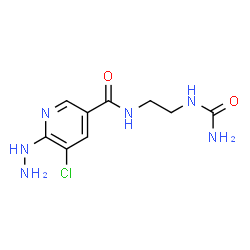 ChemSpider 2D Image | N-[2-(Carbamoylamino)ethyl]-5-chloro-6-hydrazinonicotinamide | C9H13ClN6O2