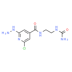 ChemSpider 2D Image | N-[2-(Carbamoylamino)ethyl]-2-chloro-6-hydrazinoisonicotinamide | C9H13ClN6O2