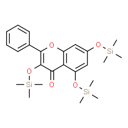 ChemSpider 2D Image | 2-Phenyl-3,5,7-tris[(trimethylsilyl)oxy]-4H-chromen-4-one | C24H34O5Si3