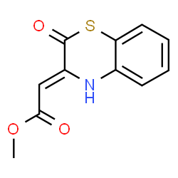 ChemSpider 2D Image | Methyl (2Z)-(2-oxo-2H-1,4-benzothiazin-3(4H)-ylidene)acetate | C11H9NO3S