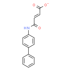 ChemSpider 2D Image | (2E)-4-(4-Biphenylylamino)-4-oxo-2-butenoate | C16H12NO3