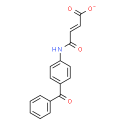 ChemSpider 2D Image | (2E)-4-[(4-Benzoylphenyl)amino]-4-oxo-2-butenoate | C17H12NO4