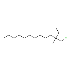 ChemSpider 2D Image | 3-(Chloromethyl)-2,3-dimethyltridecane | C16H33Cl