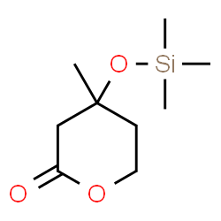 ChemSpider 2D Image | 4-Methyl-4-[(trimethylsilyl)oxy]tetrahydro-2H-pyran-2-one | C9H18O3Si