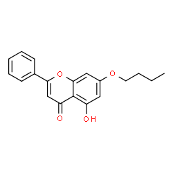 ChemSpider 2D Image | 7-Butoxy-5-hydroxy-2-phenyl-4H-chromen-4-one | C19H18O4