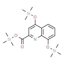ChemSpider 2D Image | Trimethylsilyl 4,8-bis[(trimethylsilyl)oxy]-2-quinolinecarboxylate | C19H31NO4Si3