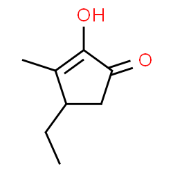 ChemSpider 2D Image | 4-Ethyl-2-hydroxy-3-methyl-2-cyclopenten-1-one | C8H12O2