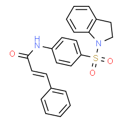 ChemSpider 2D Image | (2E)-N-[4-(2,3-Dihydro-1H-indol-1-ylsulfonyl)phenyl]-3-phenylacrylamide | C23H20N2O3S
