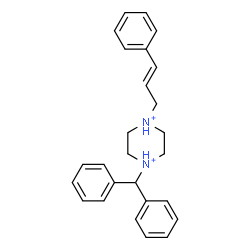 ChemSpider 2D Image | 1-(Diphenylmethyl)-4-[(2E)-3-phenyl-2-propen-1-yl]piperazinediium | C26H30N2